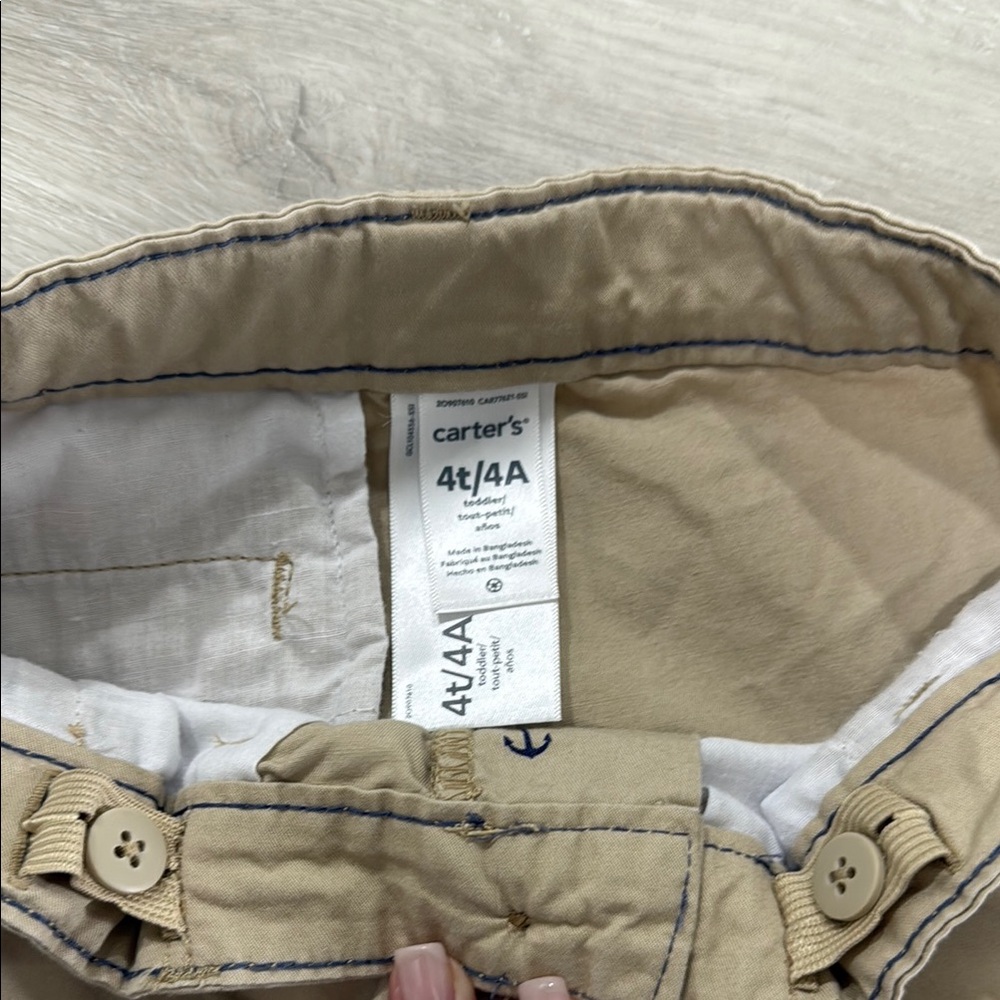 Carter's Navy Polo with Khaki Shorts Set - Picture 3 of 3